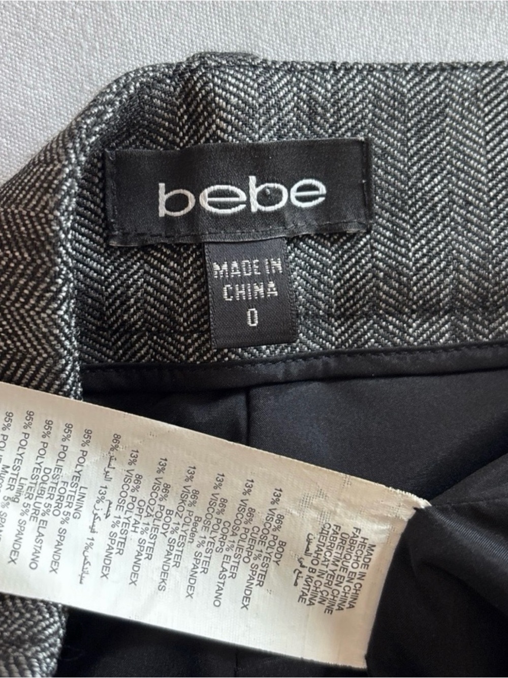 bebe Charcoal Gray Women's Tailored Trousers - Picture 5 of 7